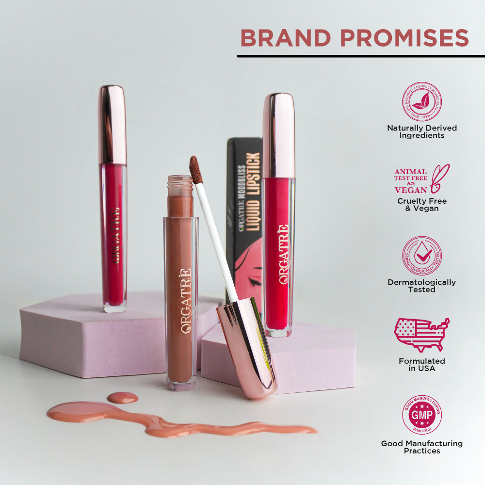 Orgatre Moodbliss Waterproof Glossy Liquid Lipstick - Raspberry Merlot