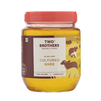 Two Brothers Organic Farms A2 Gir Cow Cultured Ghee | Cultured Cow Desi Ghee | Curd-Churned Bilona Ghee | Pure, Natural, and Healthy