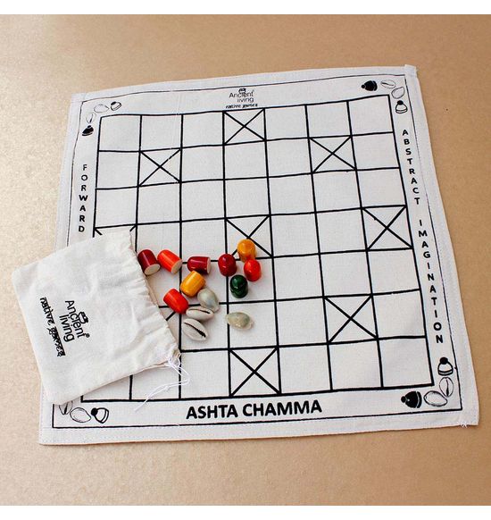Ancient Living Chauka Bara Four-Player Game / Ashta Chamma