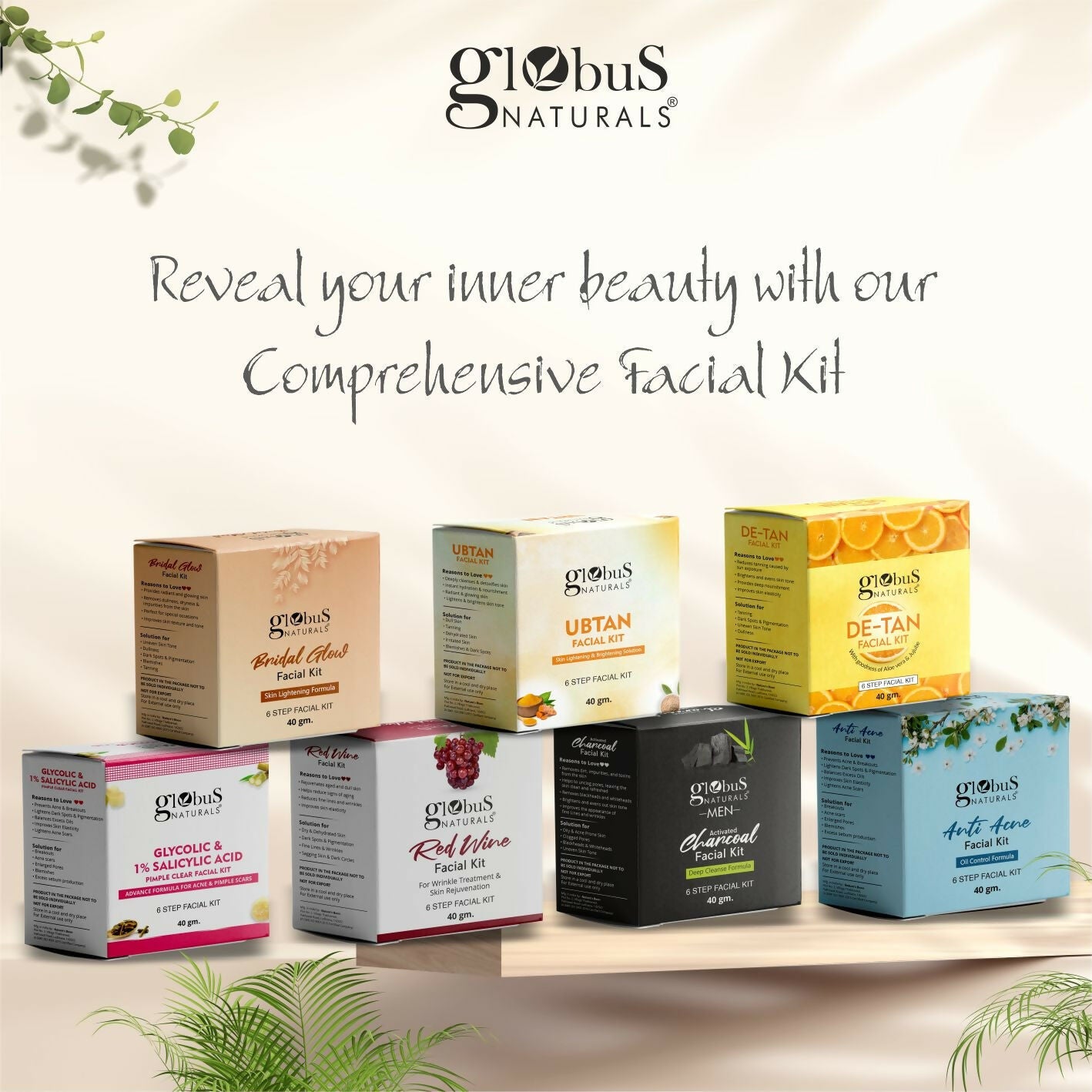 Globus Naturals Illuminating Bridal Glow 6 Step Facial Kit