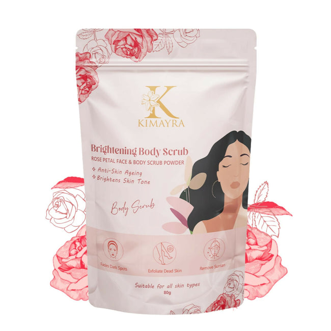 Kimayra Natural Rose Petal Face & Body Scrub For Brightening Skin, Help in Reduce Fine Lines, Wrinkles & Blemishes Hover Image
