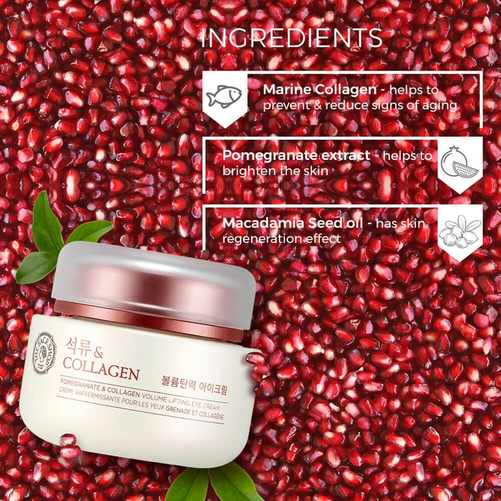 The Face Shop Pomegranate & Collagen Volume Lifting Eye Cream - Korean Skincare