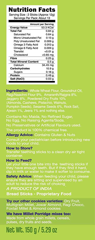 Early Foods Ragi & Sesame Teething Sticks