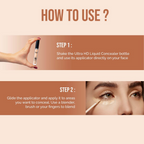 Glam21 Ultra HD Liquid Concealer for HD Finish - Toast