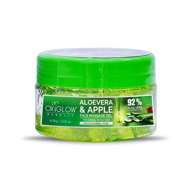 Oxyglow Herbals Aloevera Apple Face Massage Gel Hover Image