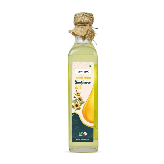Upaveda Organic Cold Pressed Sunflower Oil Hover Image