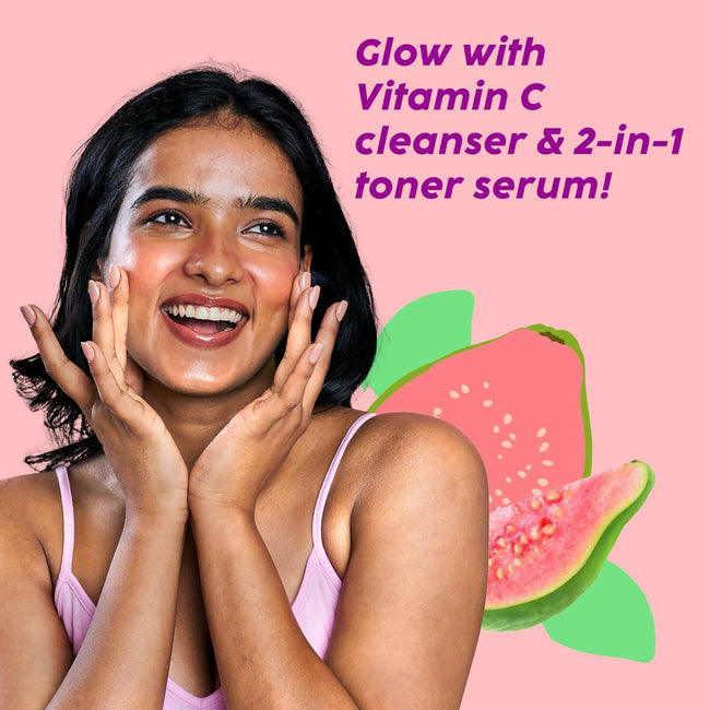 PLIX The Plant Fix Glow bright with Vitamin C Cleanser & 2-in-1 Toner Serum Main Image