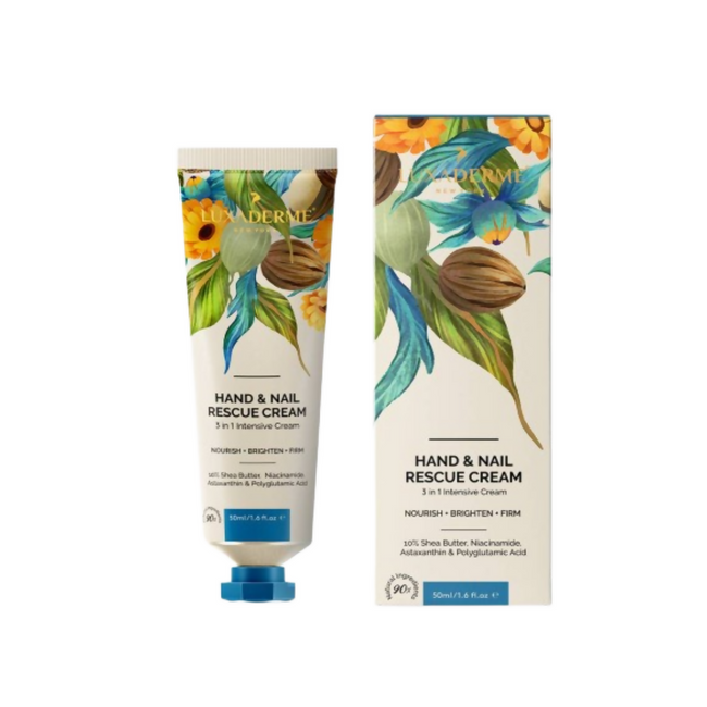 LuxaDerme Hand & Nail Rescue Cream With Shea Butter & Niacinamide Hover Image