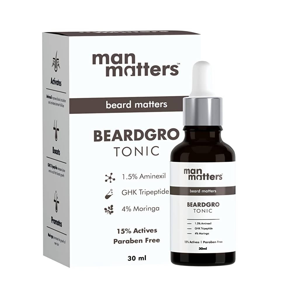 Man Matters BeardGro Beard Growth Tonic With 1.5% Aminexil, 4% Moringa