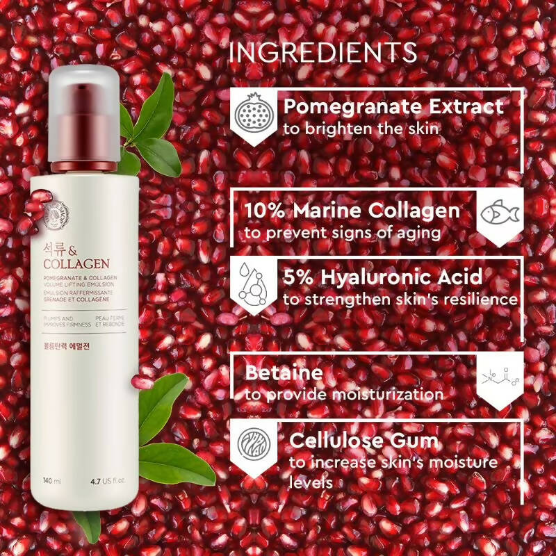 The Face Shop Pomegranate & Collagen Volume Lifting Emulsion - Korean Skincare