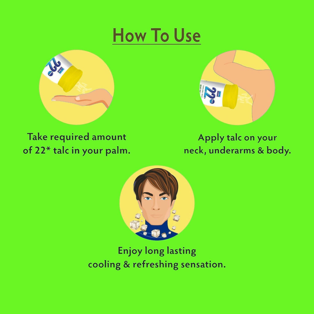 VI-JOHN 22 Degree Cooling Talc Beat the Heat Neem and Mint