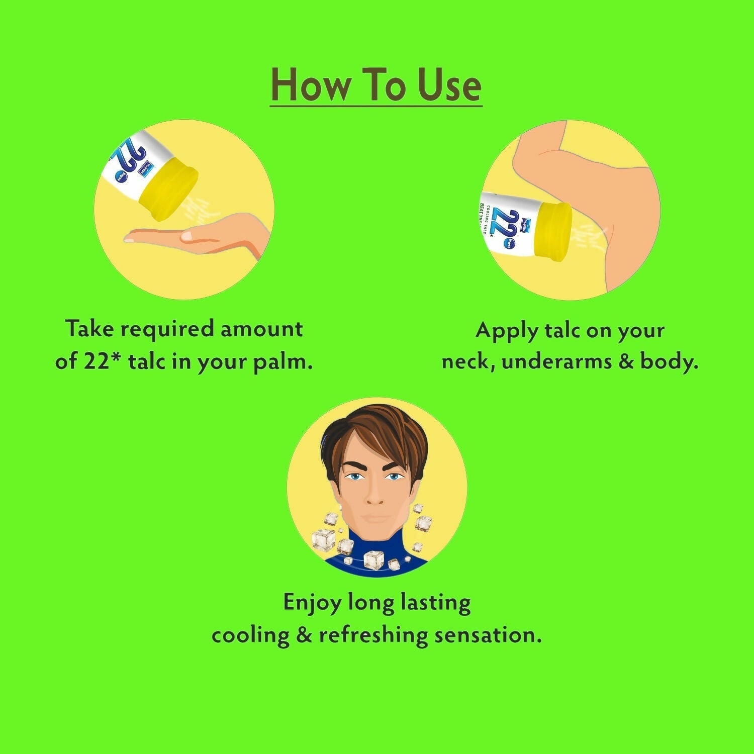 VI-JOHN 22 Degree Cooling Talc Beat the Heat Neem and Mint