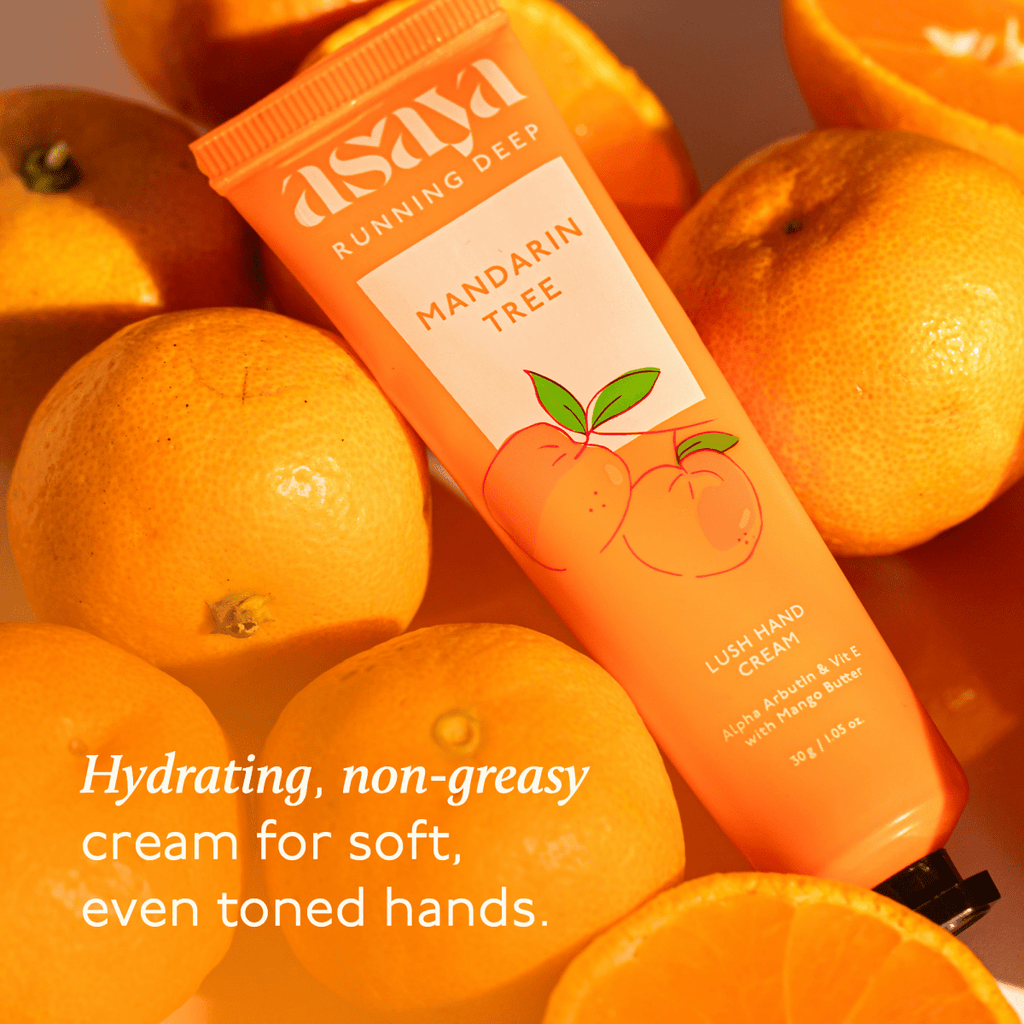 Asaya Mandarin Hand Cream Softens Dry, Rough Hands For Men & Women
