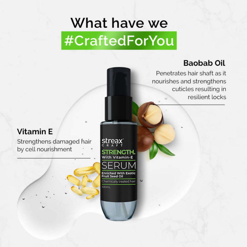 Streax Craft Strength Hair Serum For Chemically Treated Hair Strength With Vitamin-E