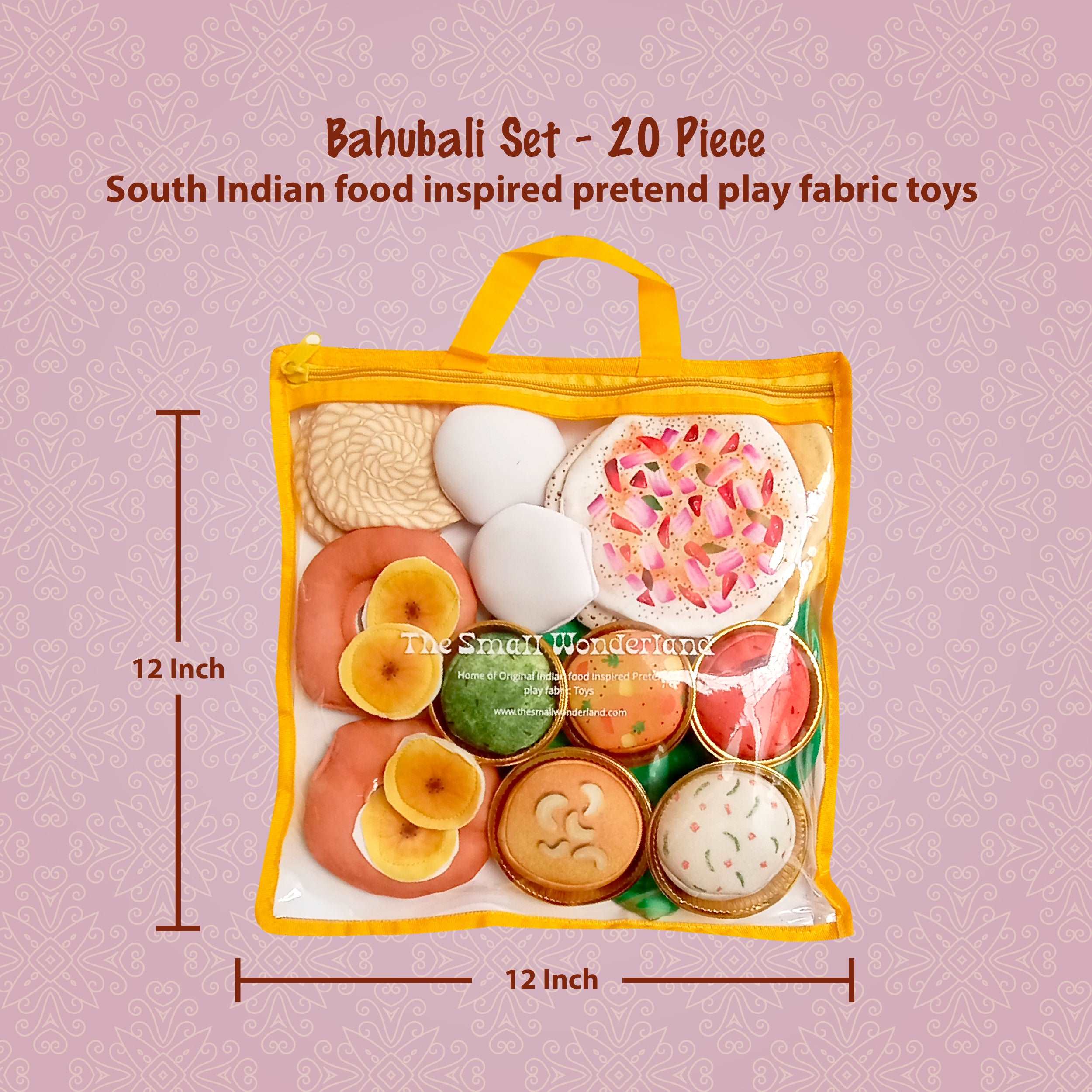 The Small Wonderland Bahubali Set-20 Piece Set-South Indian food inspired Pretend Play Food Toys