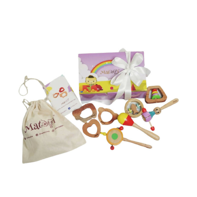 Matoyi 3 Rattle & 3 Teether & Trapezium & Fish For Kids Hover Image