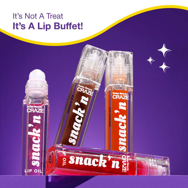 Swiss Beauty Craze Snack'N Nourishing Lip Oil - 1. Cinnamon Roll Main Image