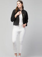 PAVONINE Black Color Burfi-Design Zipper Jacket For Girls