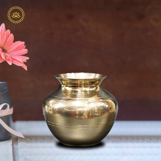 Brass Kalasha Lota: Embrace Divine Blessings and Abundance Hover Image