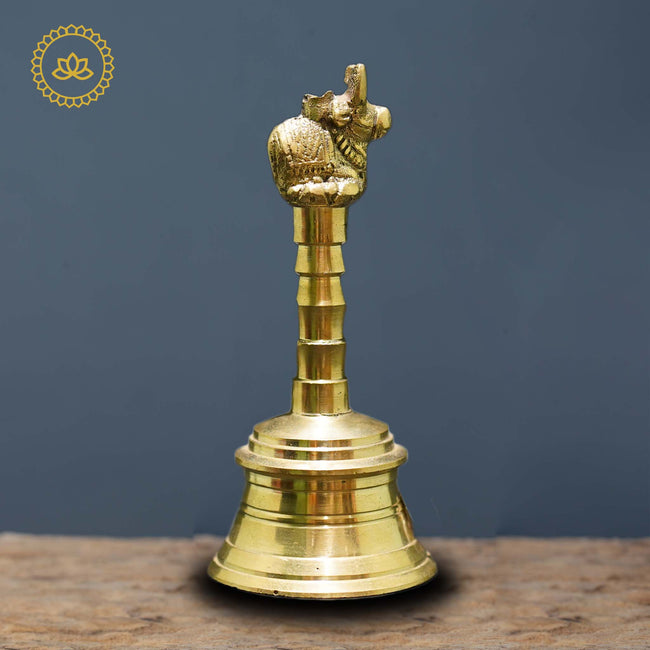 Brass Nandi Sitting Bell - Divine Melodies for Homes Hover Image