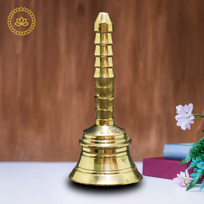 Brass Pooja Bell - Spiritual Harmony for Homes Hover Image