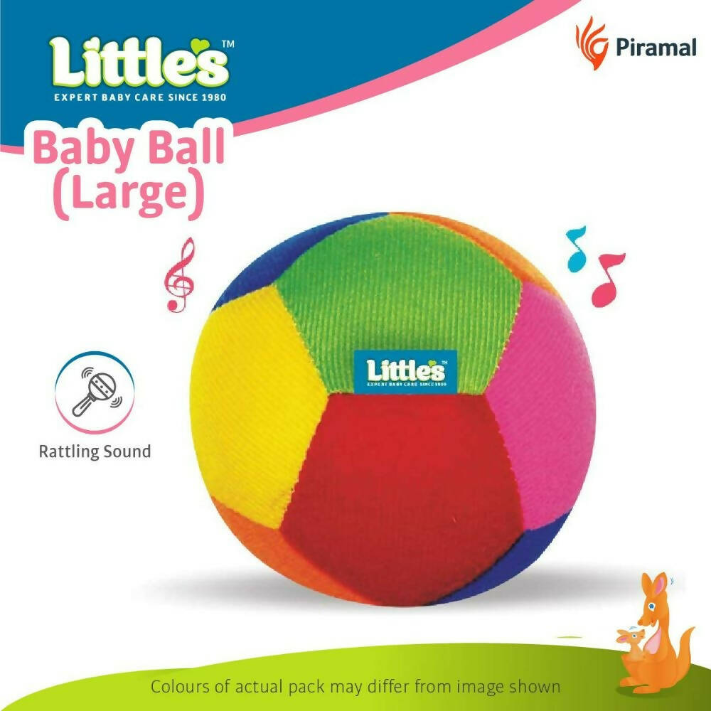Little's Soft Plush Baby Ball With Rattle Sound Multicolor