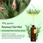 Pyoura Rosemary Water Spray For Hair Fall Control Natural Non-Greasy Heat Protection Serum Mist Toner