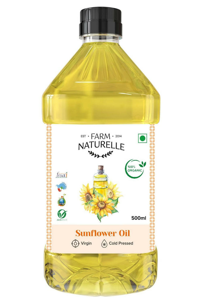 Farm Naturelle Organic Virgin Cold Pressed Sunflower Oil Main Image