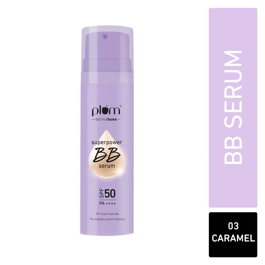Plum Superpower BB Serum with SPF 50 PA ++++ 03 Caramel