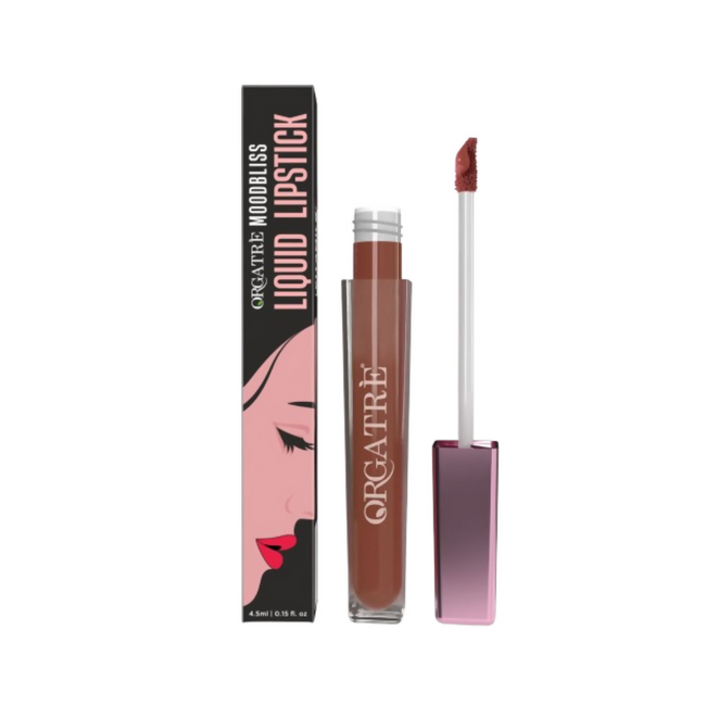 Orgatre Moodbliss Waterproof Glossy Liquid Lipstick - Raspberry Merlot Hover Image