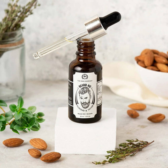 The Man Company Beard Growth Oil With Almond & Thyme Main Image