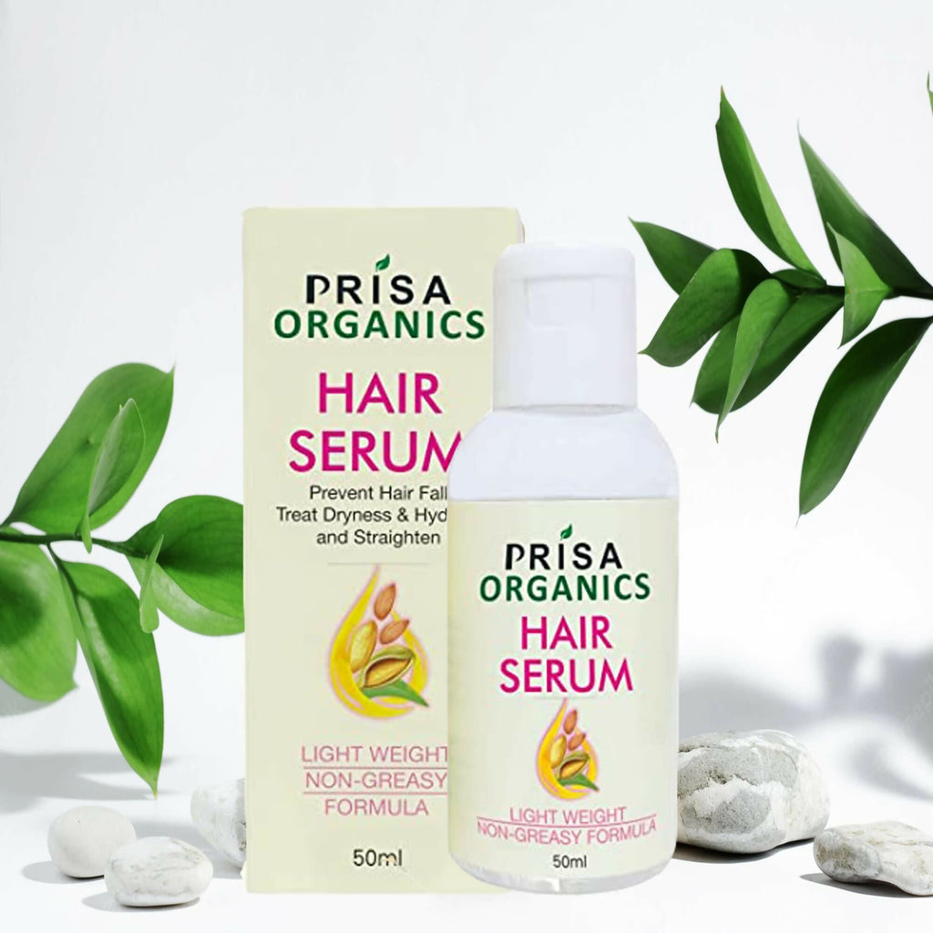 Prisa Organics Hair Serum With Argan Oil & Vitamin E - Promotes Hair Growth, Prevents Hair Loss and Thinning