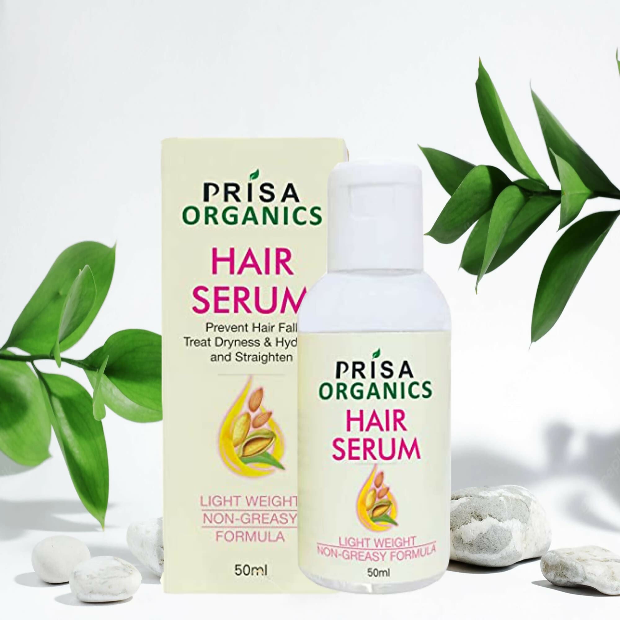 Prisa Organics Hair Serum With Argan Oil & Vitamin E - Promotes Hair Growth, Prevents Hair Loss and Thinning