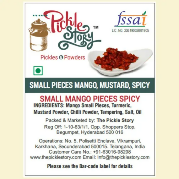 The Pickle Story Mango and Mustard (small pieces of Mango) Spicy Pickle