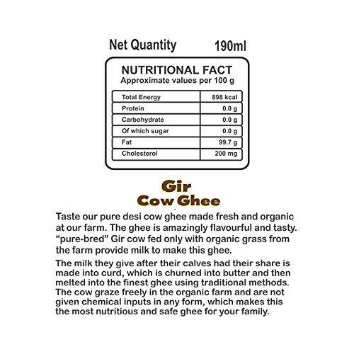 Absolute Milk Farm Fresh Pure Desi Cow Ghee (Indigeneous Bred) | Desi Gir Cow Ghee | 100% Pure & Natural Ghee