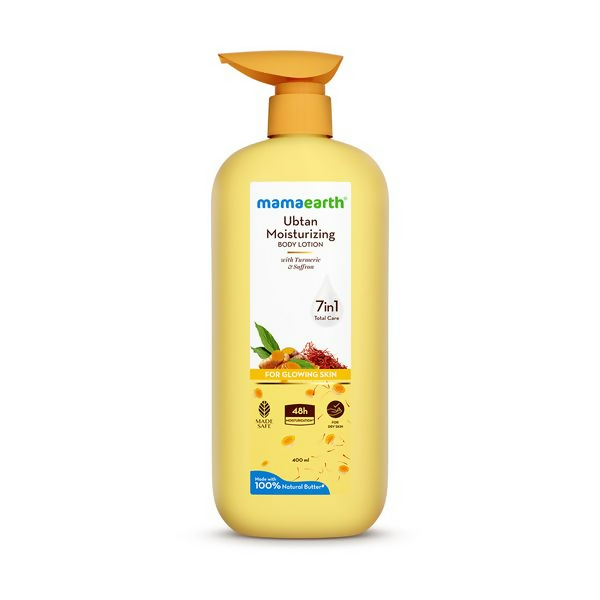 Mamaearth Ubtan Moisturizing Body Lotion with Turmeric & Saffron For Glowing Skin Hover Image