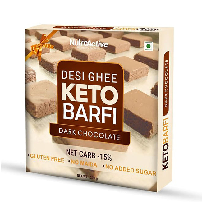 NutroActive Desi Ghee Barfi Hazelnut Chocolate Hover Image