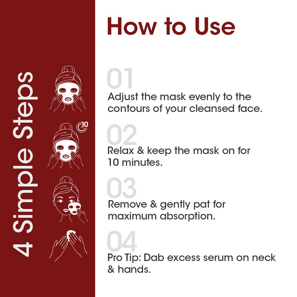 TAC - The Ayurveda Co. Kumkumadi Serum Sheet Mask | with Saffron | for Nourished & Moisturized Skin