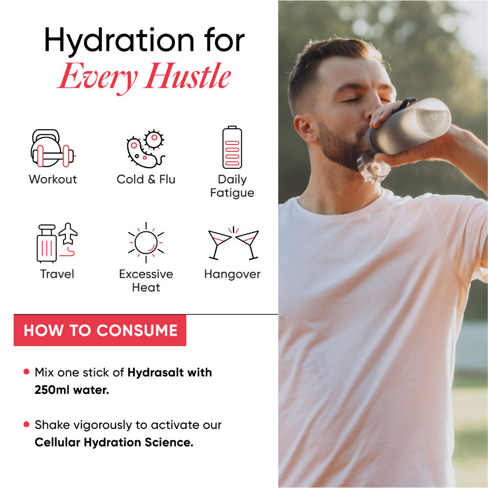 Wellbeing Nutrition Hydrasalt Electrolyte Drink Instant Hydration Raspberry Lemon