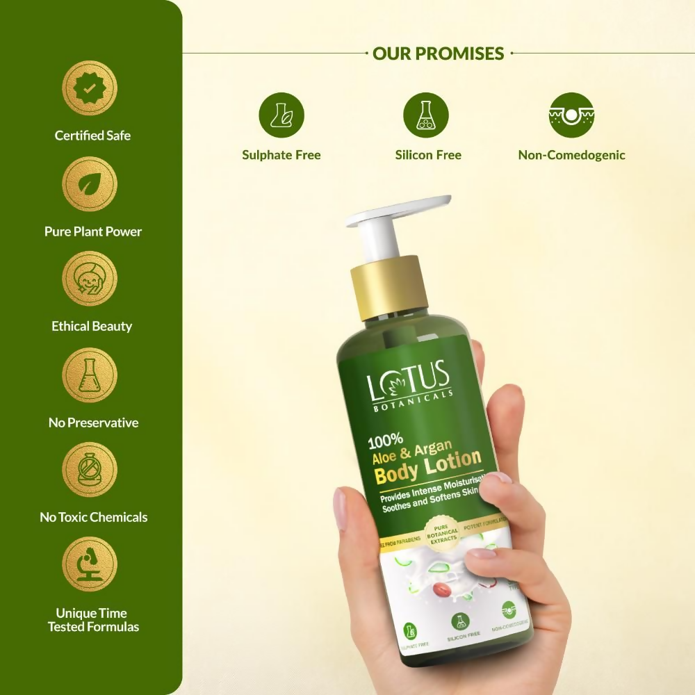 Lotus Botanicals 100% Aloe & Argan Body Lotion