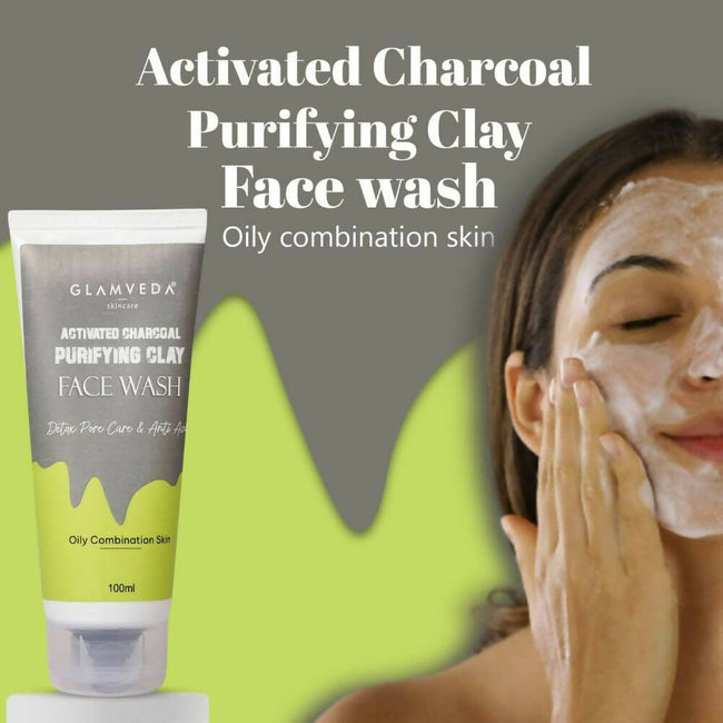 Glamveda Men Activated Charcoal Clay Detox & Anti Acne Face Wash Main Image