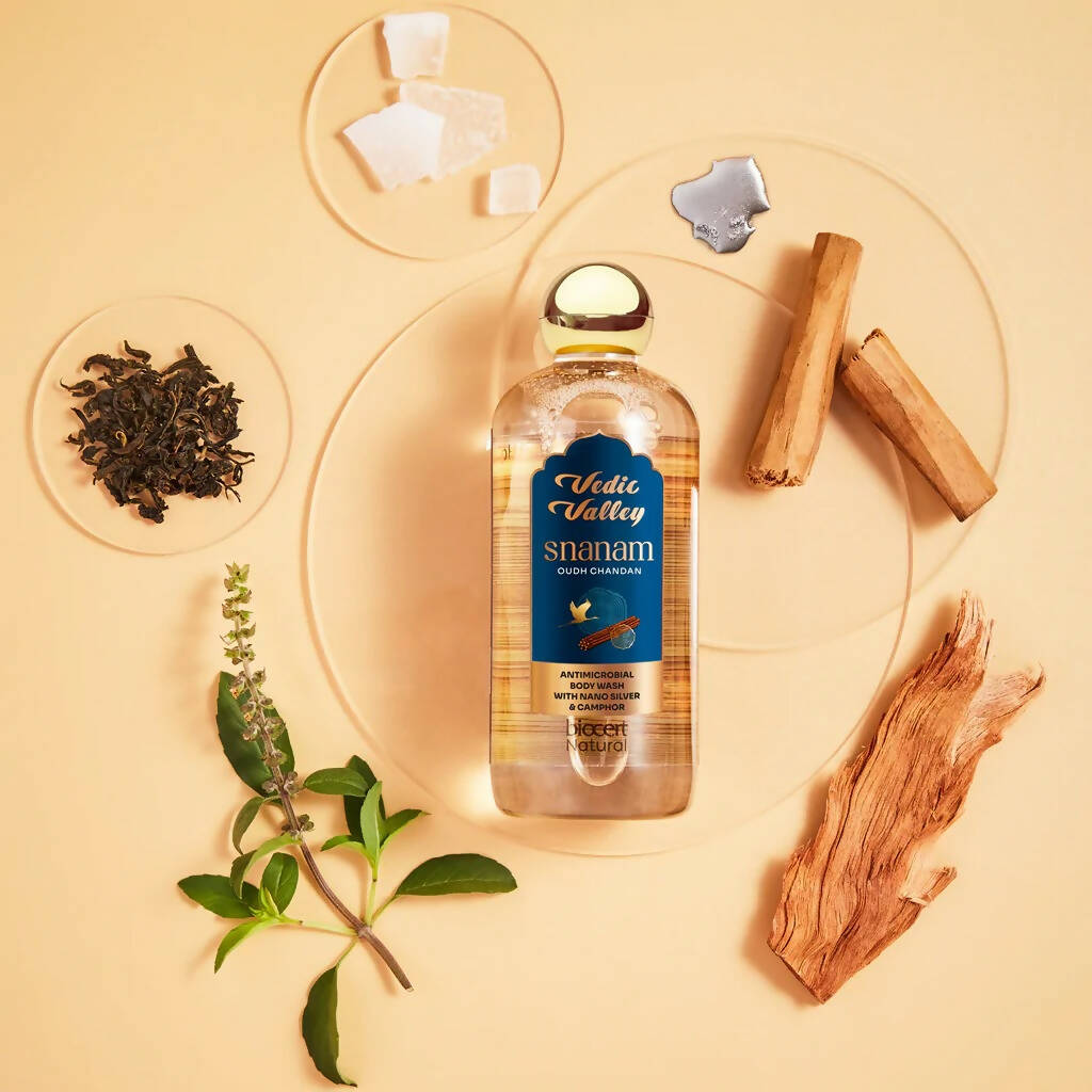 Vedic Valley Mens Long Lasting Hydrating Body Wash Oudh Chandan