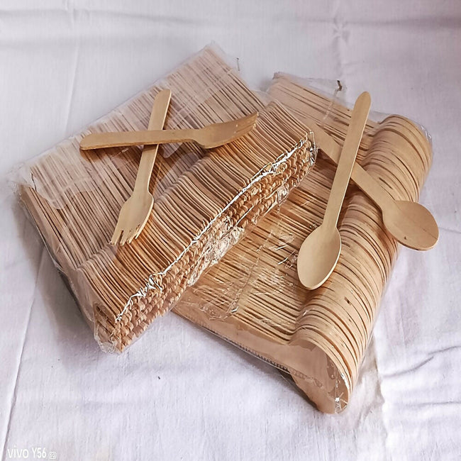 Eco friendly Wooden Spoon & Fork Combo Main Image