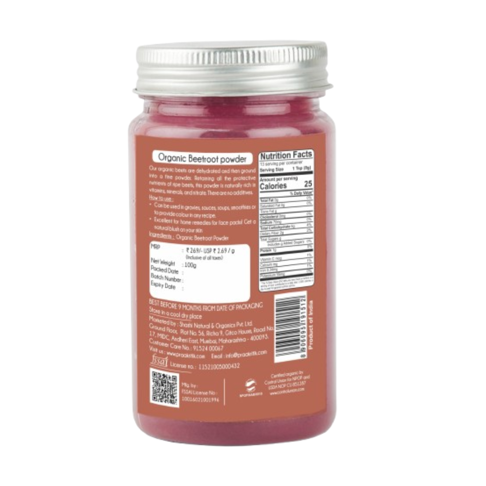 Praakritik Organic Beet Root Powder