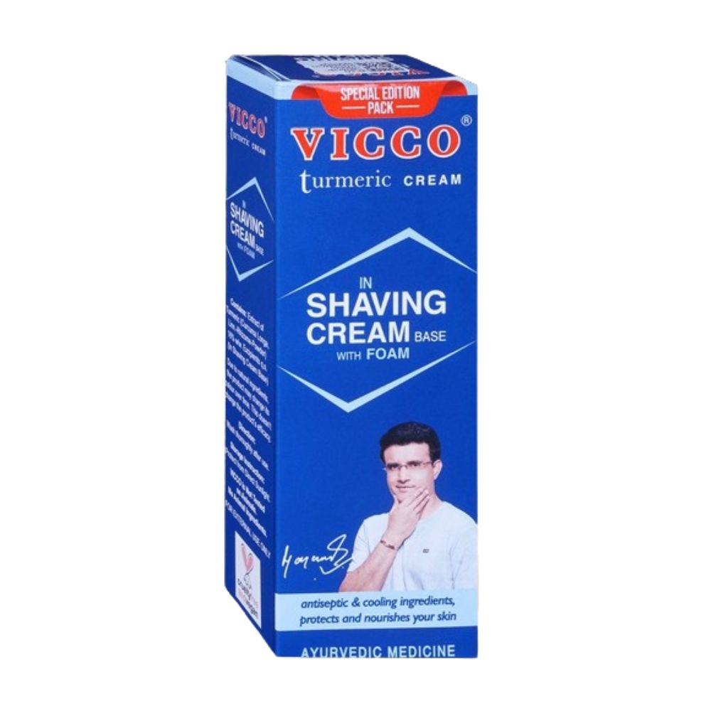 Vicco Turmeric Shaving Cream With Foam Base