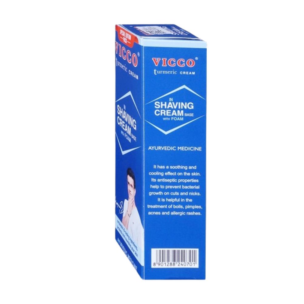 Vicco Turmeric Shaving Cream With Foam Base
