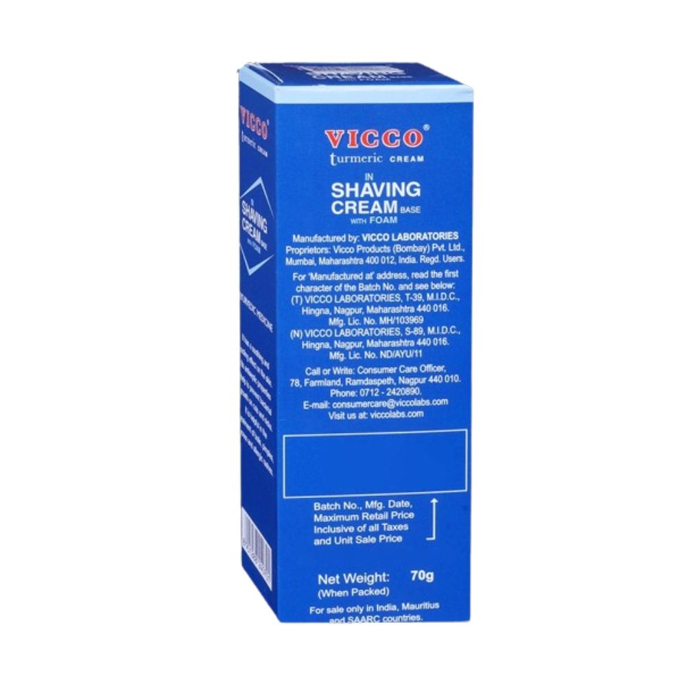 Vicco Turmeric Shaving Cream With Foam Base