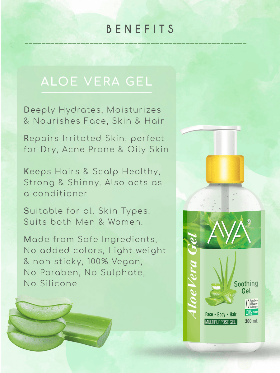 AYA Multipurpose Aloe Vera Gel For Face, Hair & Body