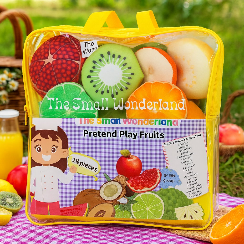 The Small Wonderland Pretend Play Fruits- 18-Piece Pretend Play Fruits Set