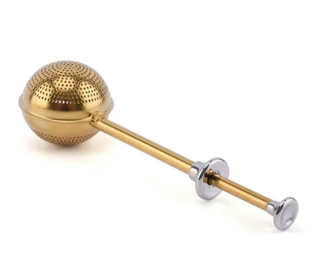 Shuddh Natural Royal Brass Strainer - Loose Leaf Tea Hover Image